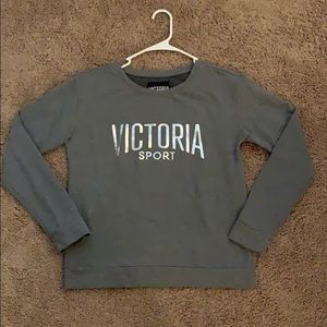VS Sport long sleeves top, grey & shine logo print